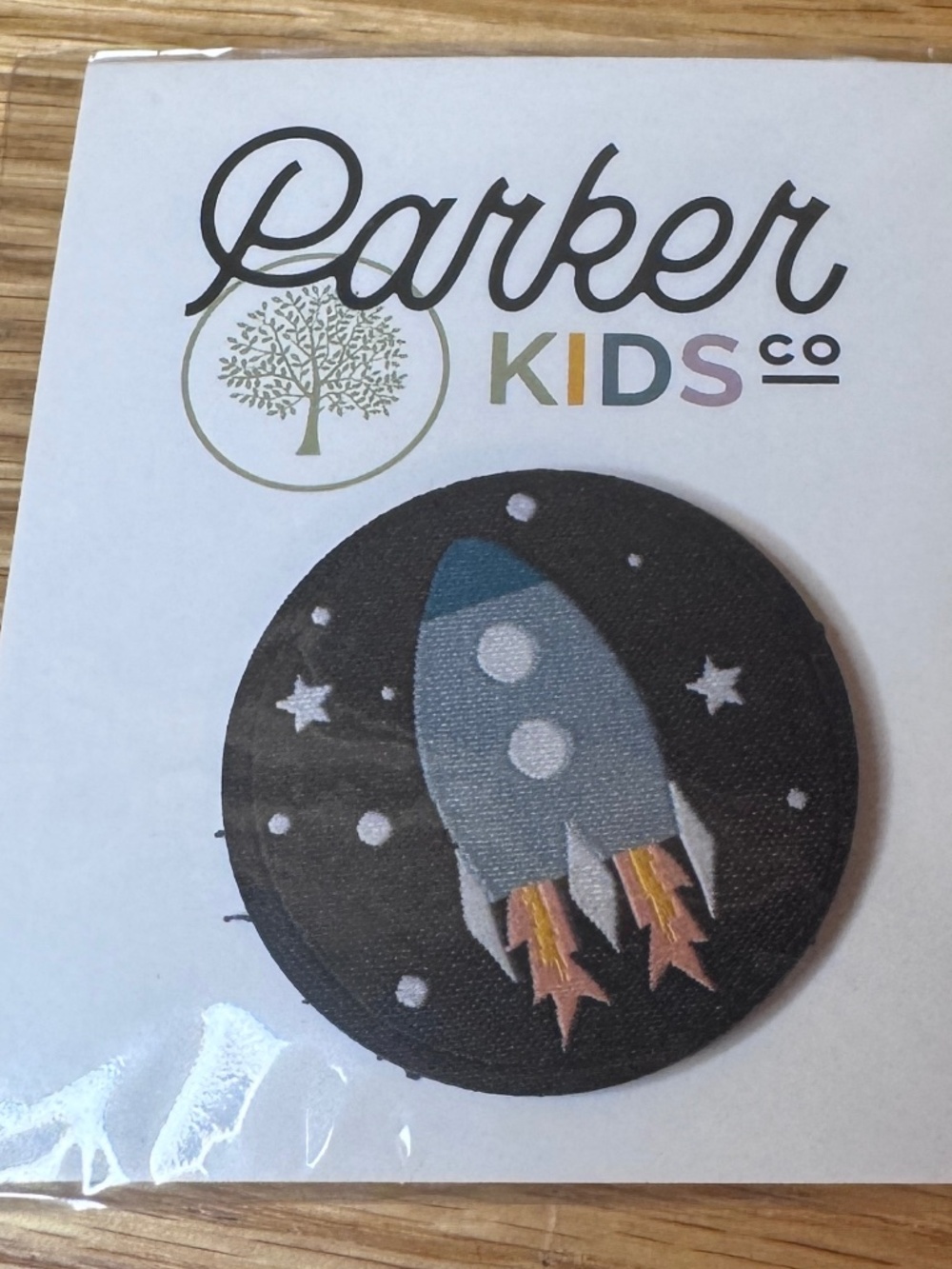 New Parker Kids Co Patch Rocket Ship 1 1/2 In DIY Sewing Embroidered Patch